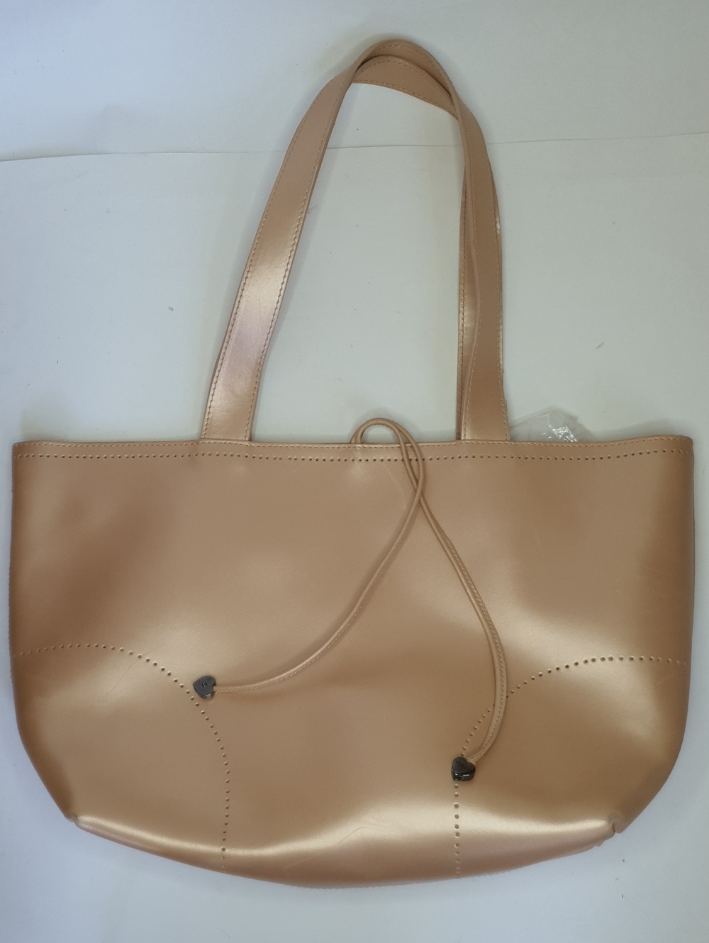 Furla metallic champagne gold Leather Tote Bag